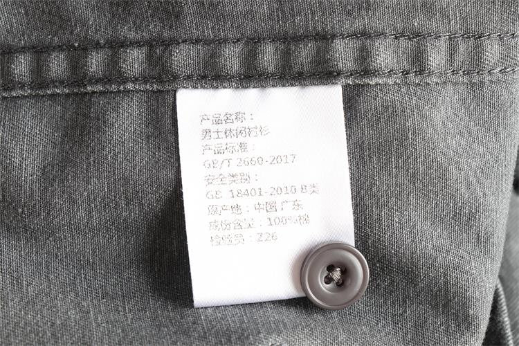 Autumn New Japanese Retro Woven Twill Cargo Shirt Men's Amekaji 100% Cotton Washed Long Sleeve Double Pocket Casual Thin Coat