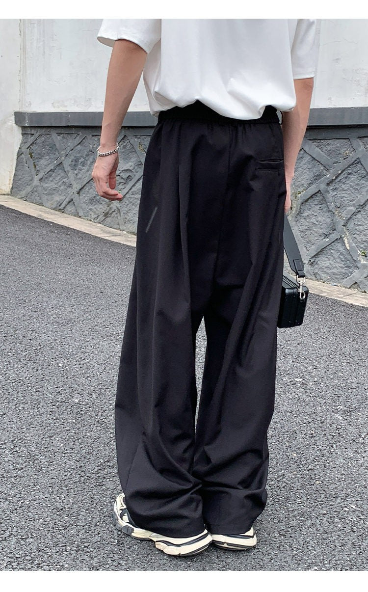 Oversized Black Suit Pants Men Fashion Social Mens Dress Pants Korean Loose Wide Leg Pants Mens Office Formal Trousers M-3XL