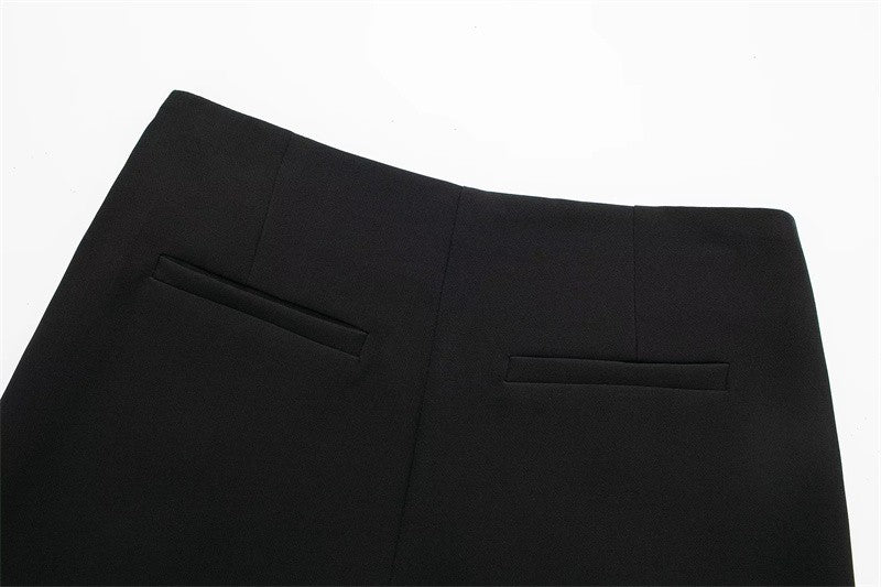 MUJER 2025 Black Mini Skirt Shorts Woman Fashion Asymmetric Skort For Women High