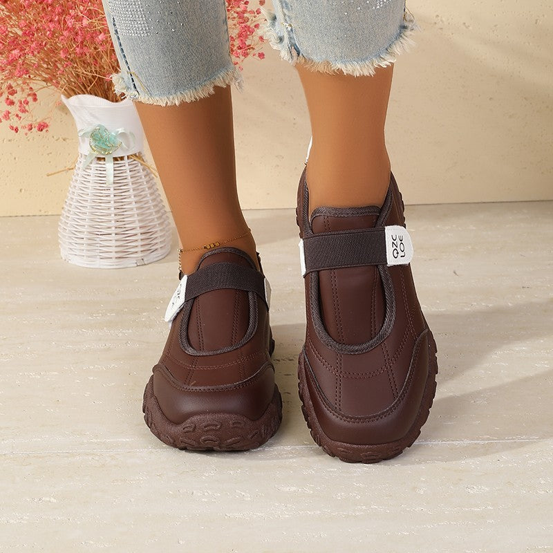 Soft Sole Non-Slip Work Shoes Comfortable for Feet Autumn Winter Women's Black Sneakers Slip-On Waterproof Kitchen Office