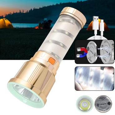 COB High Power LED Flashlight USB Rechargeable Waterproof Lamp For Camping Hiking Fishing Portable Flashlight Emergency Lantern