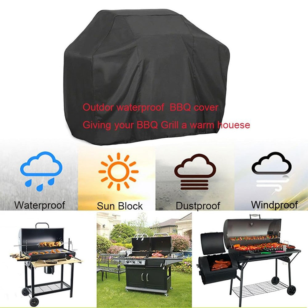 BBQ Grill Barbeque Cover Anti-Dust Waterproof Weber Heavy Duty Charbroil BBQ Cover Outdoor Rain Protective Barbecue Cover