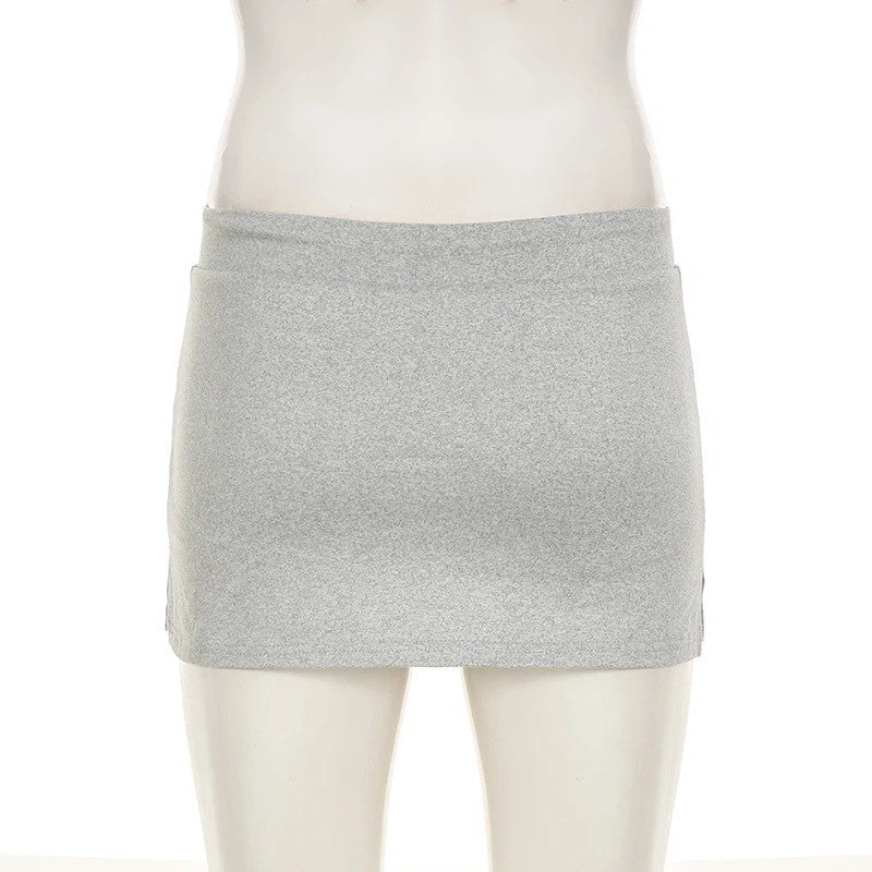 Solid Lace-up Mini Skirts Sexy American Retro Basic Vintage Casual Short Bottoms