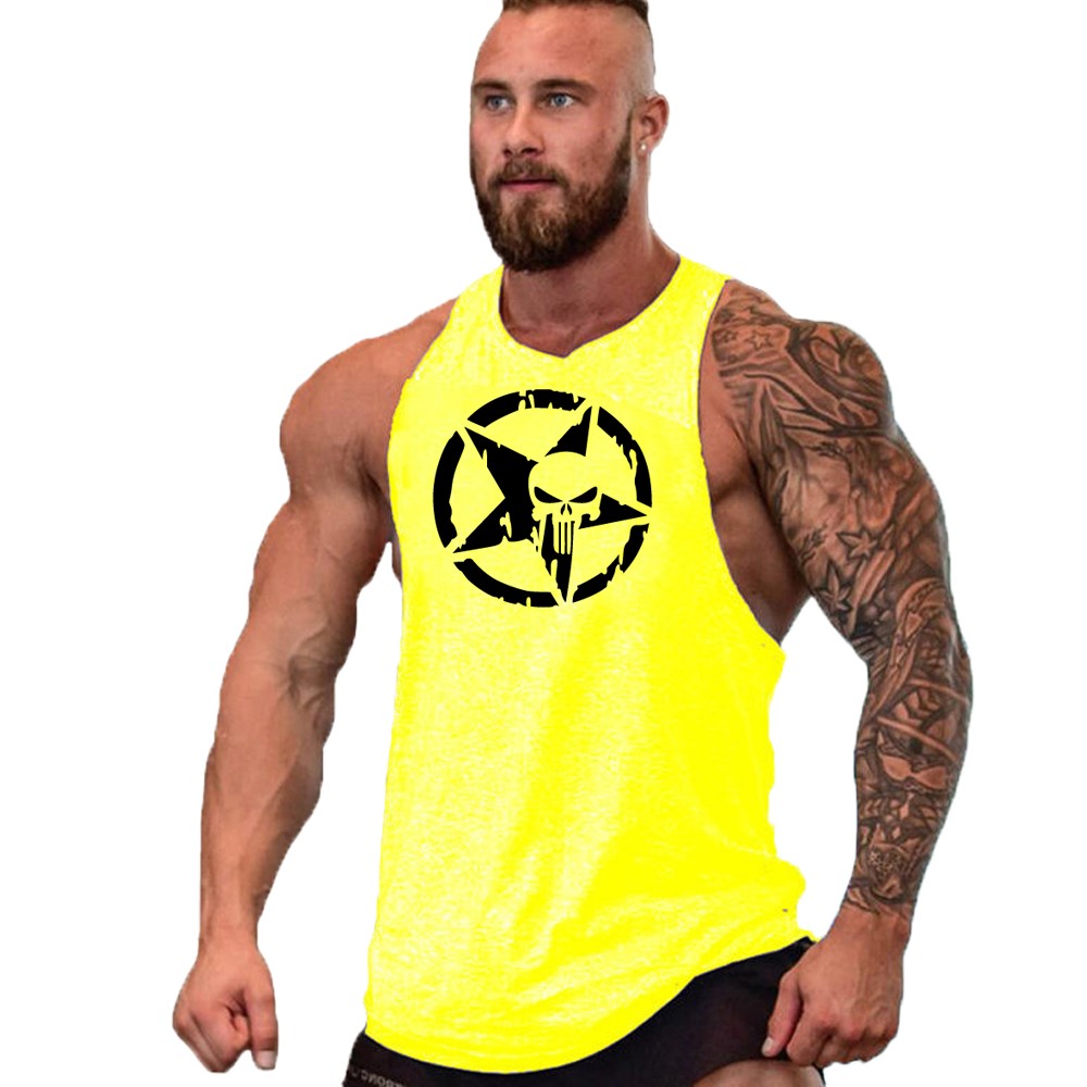New fashion pure cotton sleeveless shirt vest men's fitness shirt men's undershi