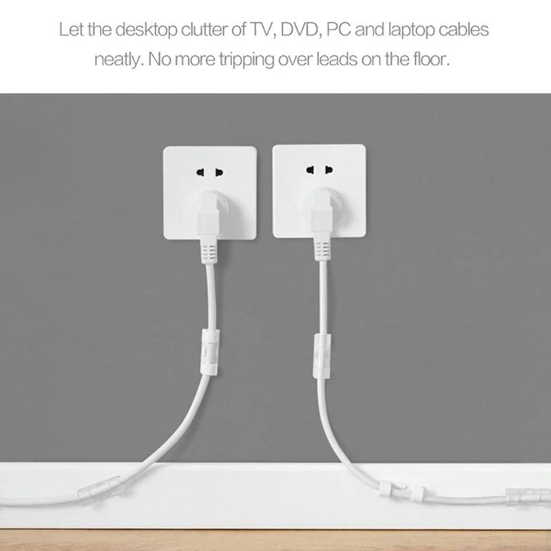 20 Pcs Cable Clips Organizer Drop Wire Holder Cord Management Self-Adhesive Cable Manager Fixed Clamp Wire Winder