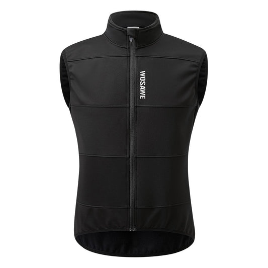 WOSAWE Men's Cycling Jersey Winter Thermal Long Sleeve Fleece MTB Cycling Jacket Bicycle Top Bike Clothing with 3 Rear Pockets