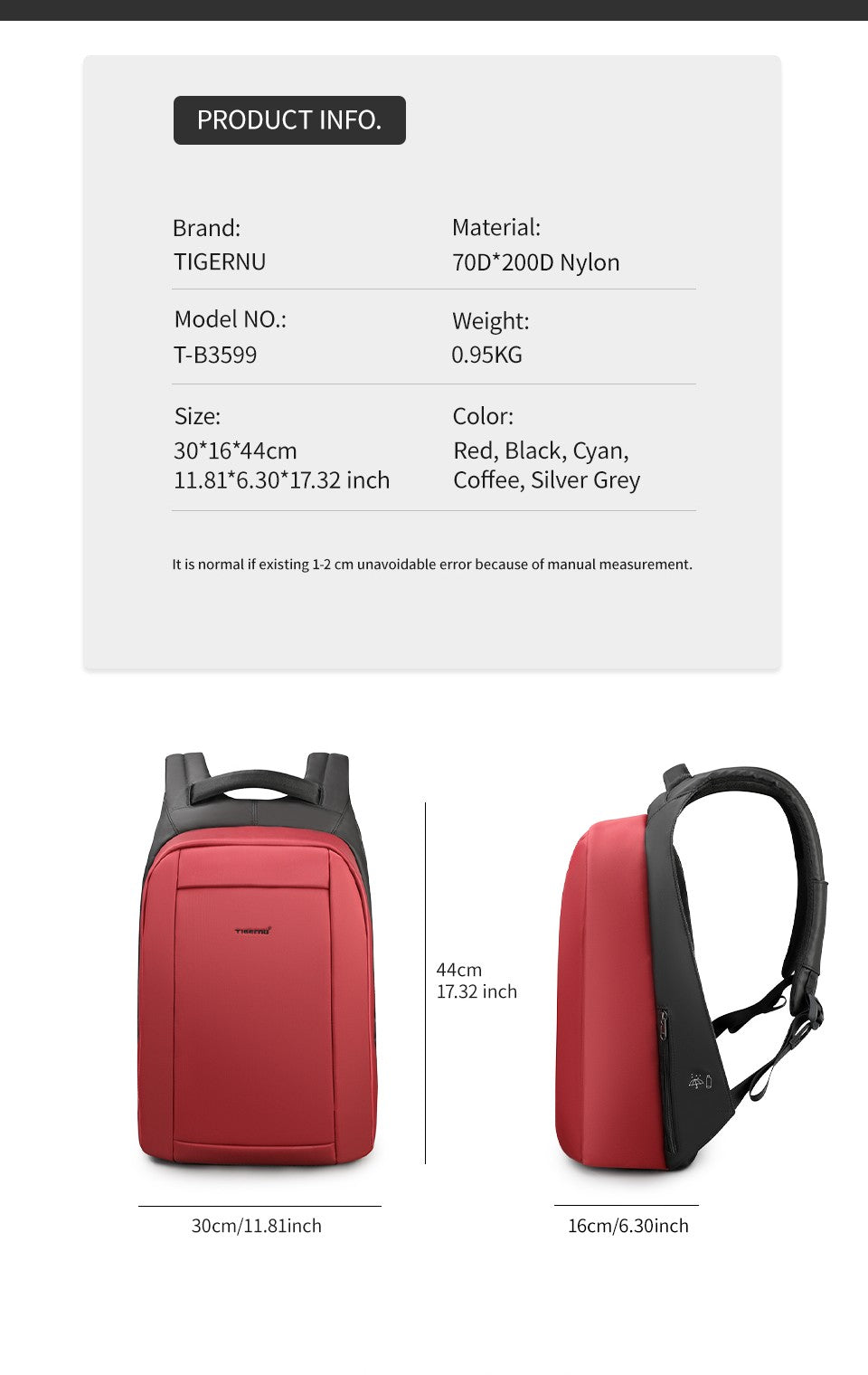 Tigernu Waterproof Anti Theft Female Mochila 15.6inch Laptop Backpack USB Backpacks Fashion Travel School Bag Backpack For Women