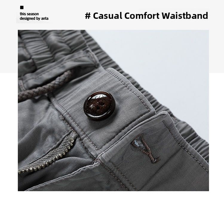 Men's Casual Loose Cotton Work orts American Retro Sle Five-Quarter Length Youth Faion Summer Apparel Straight Leg Fit