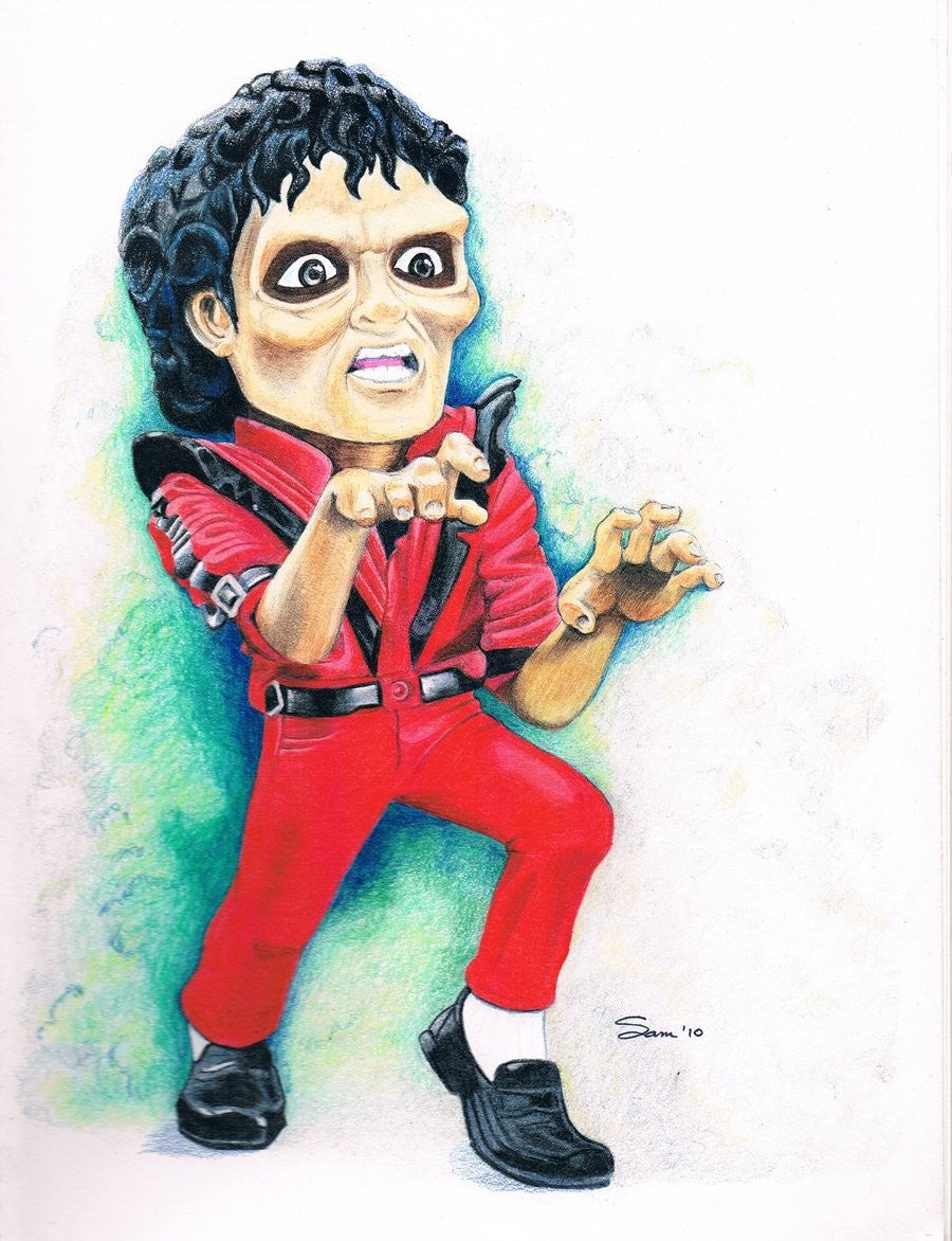 Michael Joseph Jackson Leather Red Thrilling Jacket, Suitable for 5-12 Year Boys Girls Kids ,Halloween Birthday Gift,