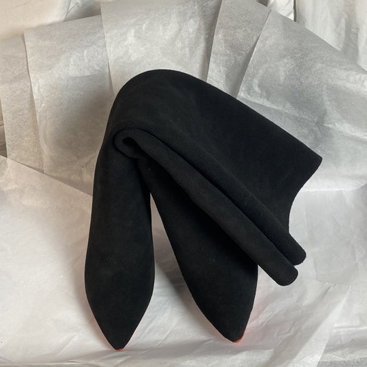 Ods Luxury Designer Sexy Pointed Toe Pole Knee High Brown Black Leather Red Sole Botas Mujer Boots For Women 8 10cm Big 41434546