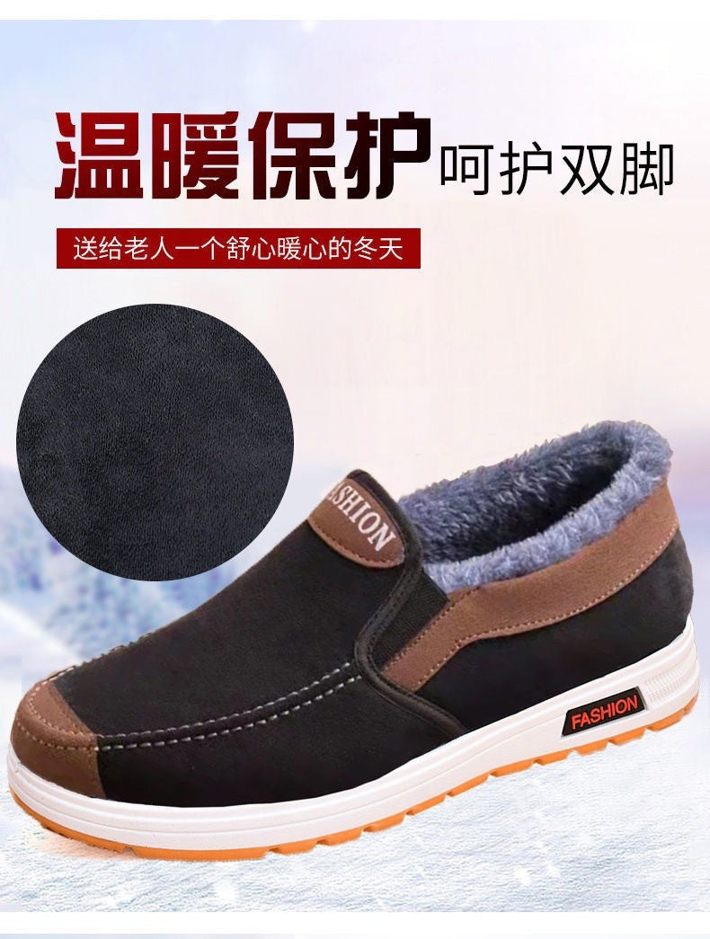 Casual Sneakers 2025 Autumn New Arrival Men's Winter Warm Cotton Shoes Fashion Plush Comfortable Slip on Men Sports Casual Shoes