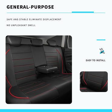 All Season Quited PU Leather Car Seat Cover Full Surrounded Seat Protector Waterproof Universal Fit Sedan Suv Pick-up Truck Seat