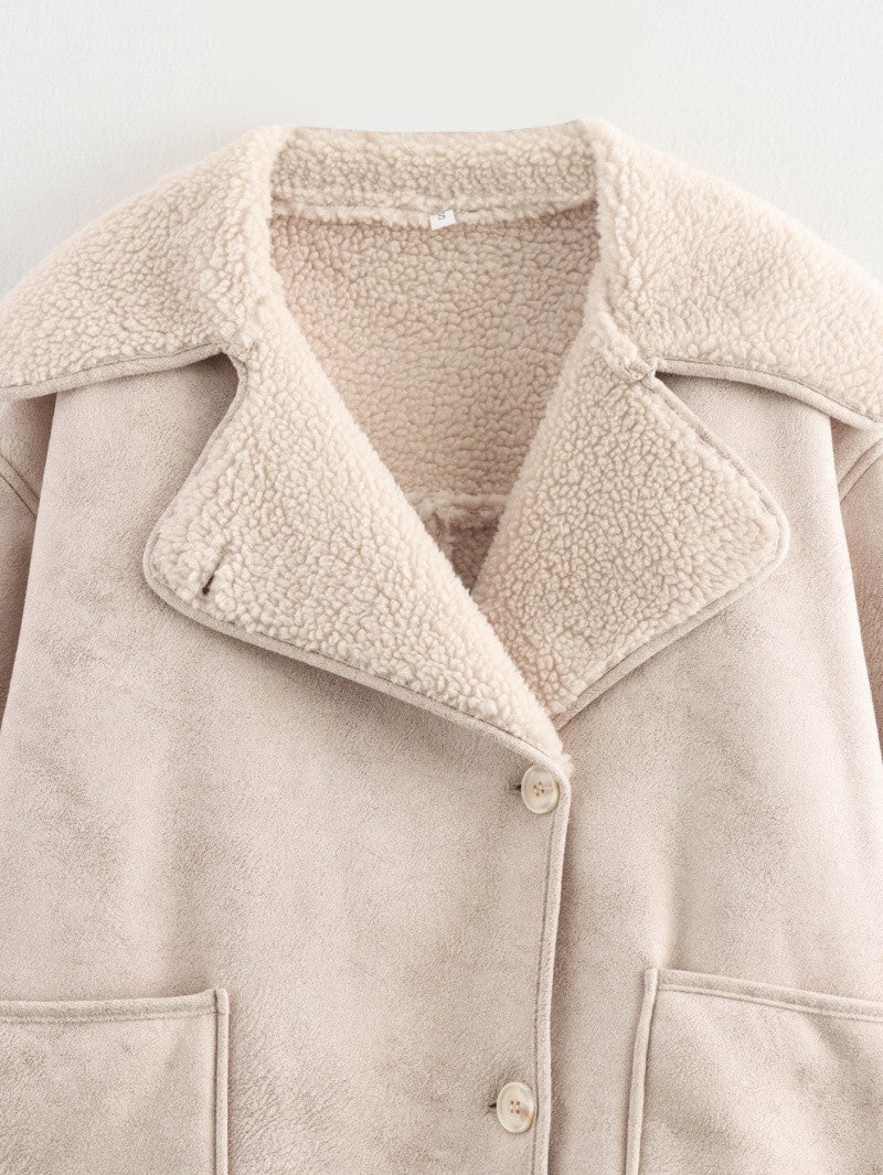 2024 Fall/Winter New Arrival Traf Women's ZW Series Double-Sided Collar Oversized Long-Sleeve Jacket Warm Coat 3548246