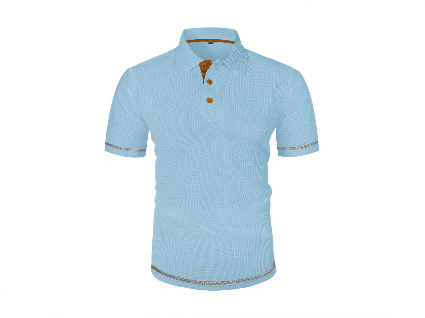 Summer ice silk lapel men's short-sleeved T-shirt men's clothing top