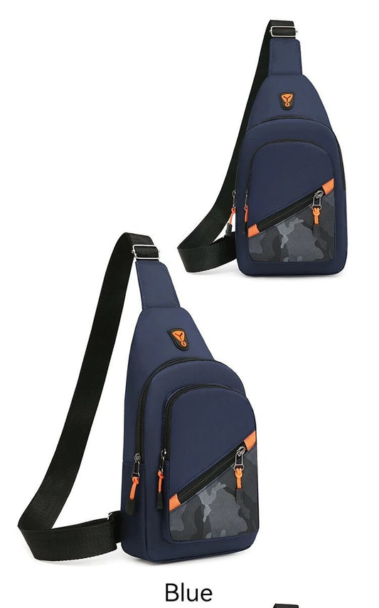 Rilibegan Nylon Men's Chest Bag 2023 New Portable Casual Shoulder Bag Trendy and Unique Design Crossbody Bag