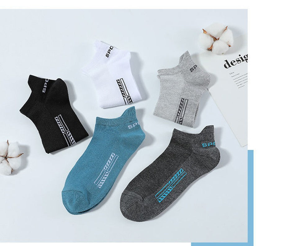 5 Pairs Cotton Short Socks for Male High Quality Women's Low-Cut Crew Ankle Sports Mesh Breathable Summer Casual Soft Men Sock