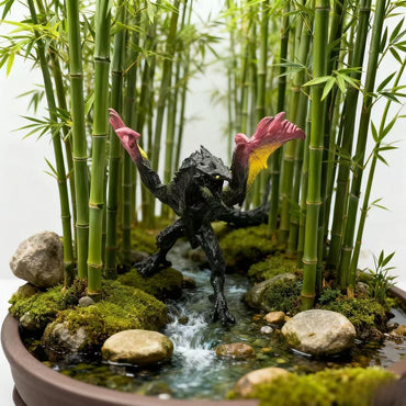 Simulated Jurassic dinosaur action figures. Dinosaur park. Pterodactyl, Ankylosaurus, Diplodocus. Model decorations. Toys. Child