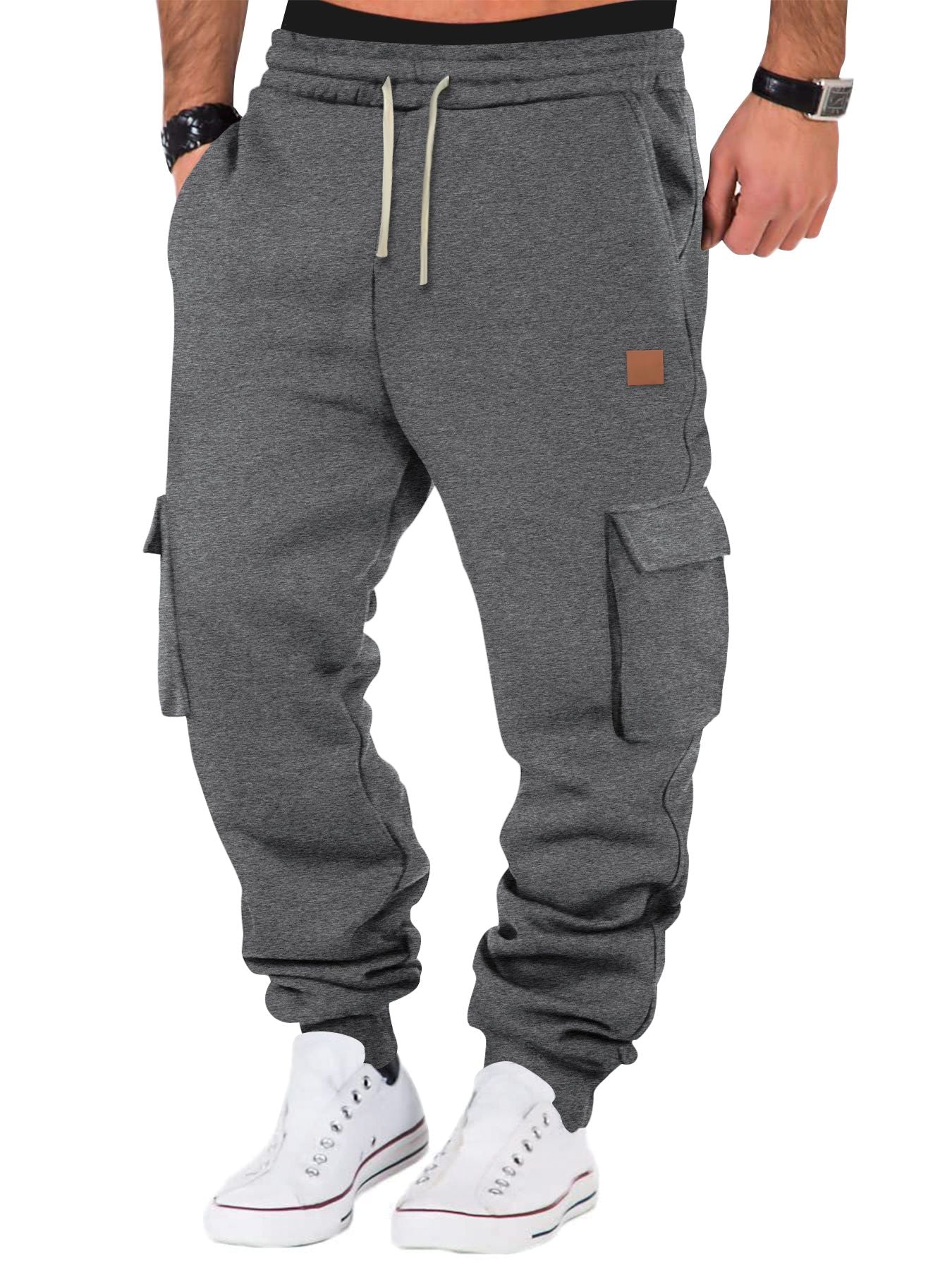 Men's Cargo Pants Joggers Workout Cargo Pants Comfortable and Breathable Outdoor Casual Wearable Running Cycling Multi-Pocket