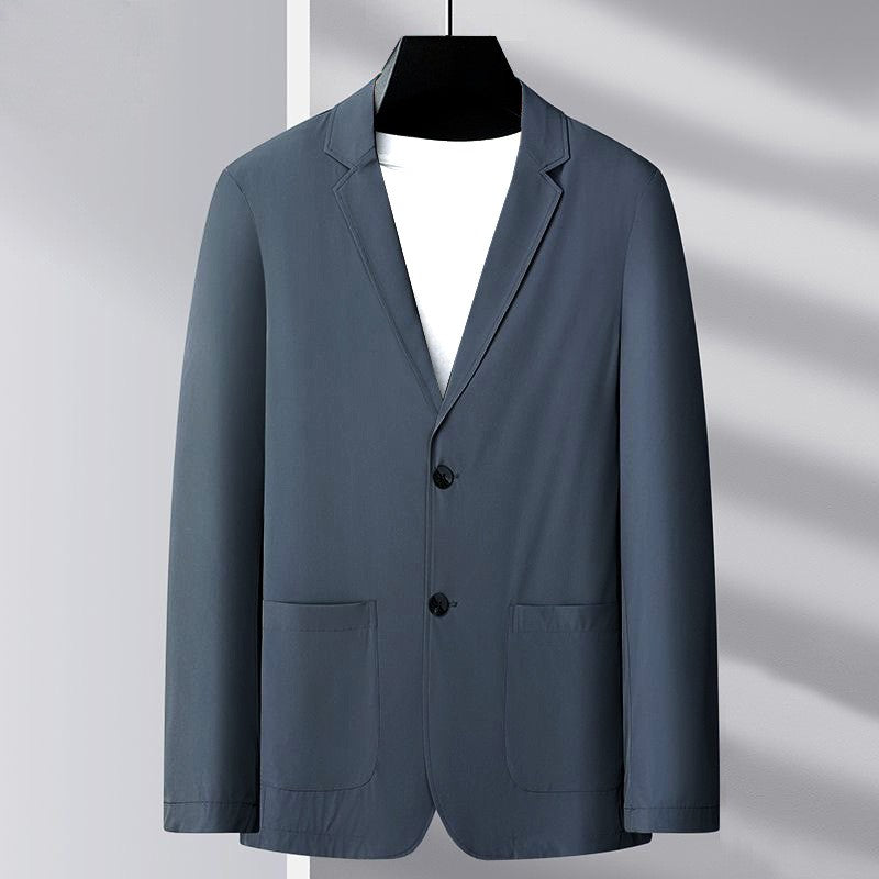New Summer Man Thin Breathable Blazers Jackets Solid Business Casual Suits Coats Male Slim Elastic Blazers Jackets Clothing 4XL