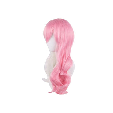 Monomi Cosplay Wigs Anime Role Play Props Pink White Long Curly Synthetic Hair Party Carnival Props