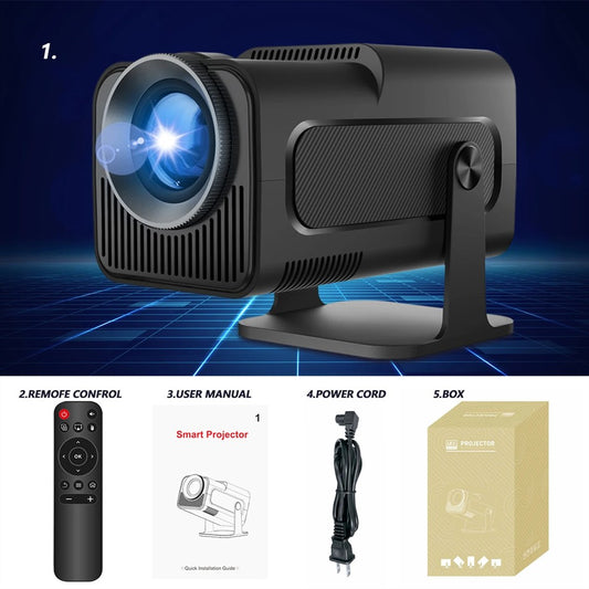 KaiAqua 4K Android 11 Projector Native 1080P 390ANSI HY320 Dual Wifi6 BT5.0 1920*1080P Cinema portable Projetor upgrated HY300