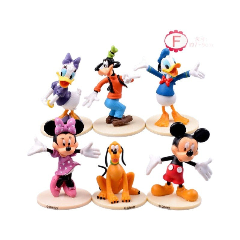 6pcs/set Disney Mickey Mouse Action Figures Minnie Donald Duck PVC Cake Ornaments Collection Decoration Children Toys Gifts