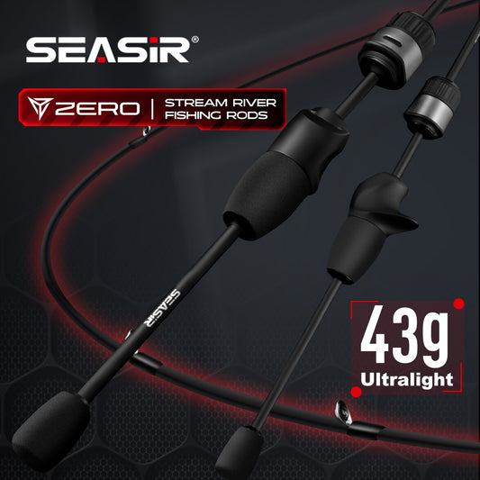 Seasir Zero 43g Fishing Rod BFS Ultralight Carbon Fiber 1.53M UL Lure Weight 1.5-6G 2 Sections Stream River Fishing Rods