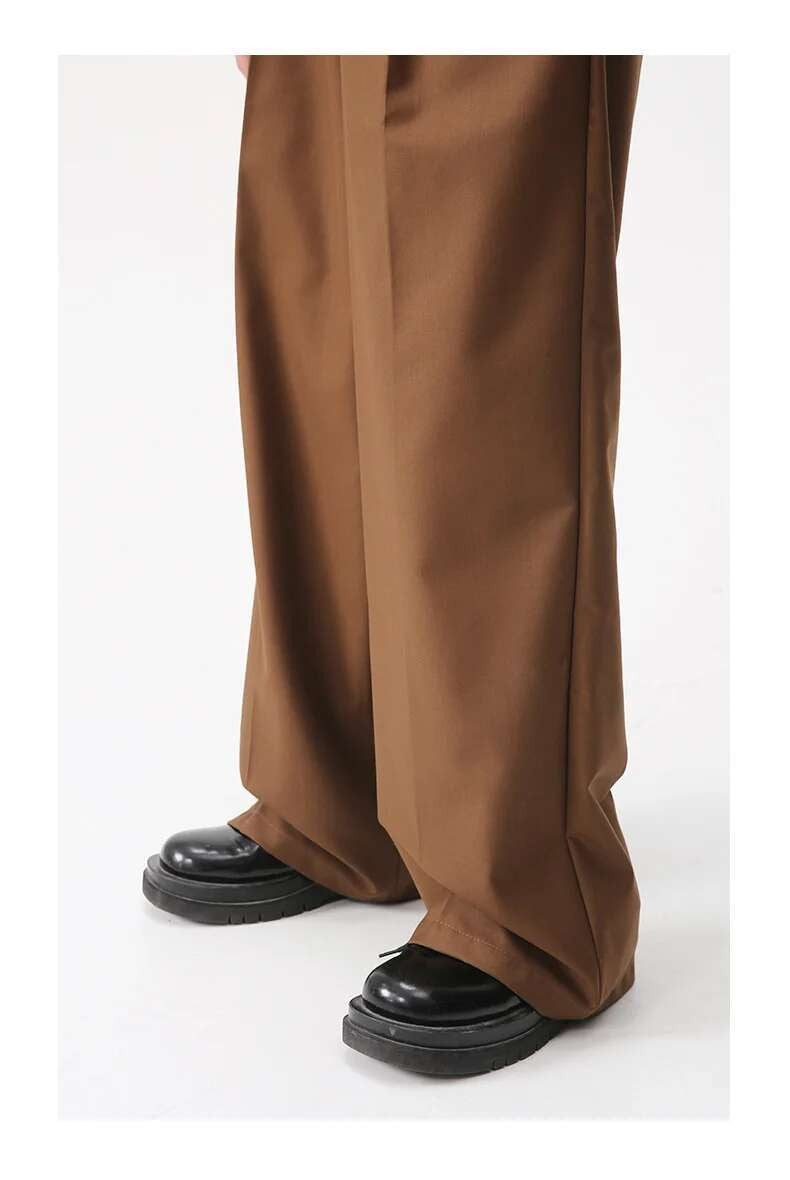 IEFB Men's Wear Spring New Suit Pants Loose Straight Korean Fashion Simple Solid Color Male Casual Trousers Wide Leg 9A6959