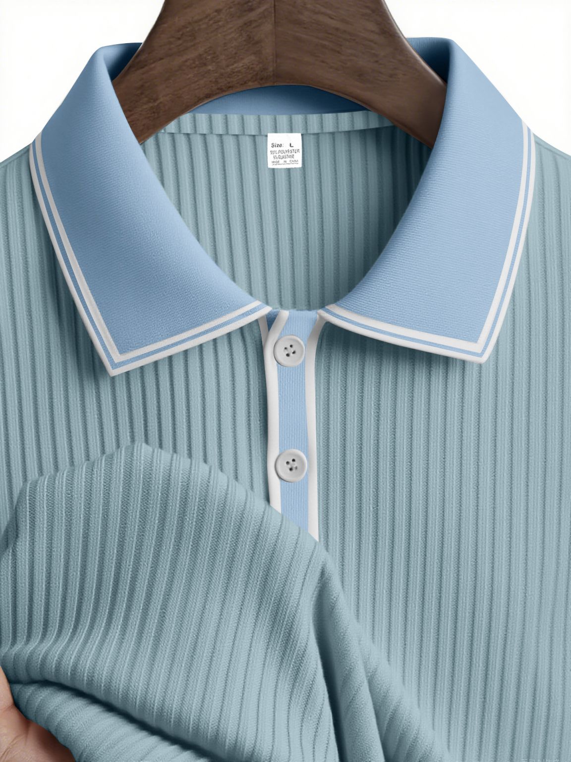 Spring And Autumn New Men's Striped Long Sleeve Polo Shirt Slim Fit Collar Multi Color Business And Leisure Versatile Men's Top