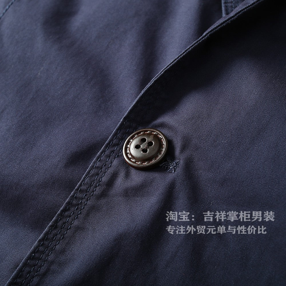 Turkey High Quality 100% Cotton Yarn Washed Breathable Autumn Men's Casual Blazer Suit Light Versatile Suit Coats Citboys Cool