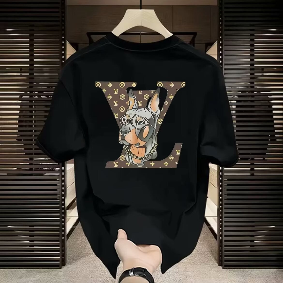 Outlet Counter Men's American Heavy Cotton Short-sleeved T-shirt Ins Loose Crew Neck Men's and Women's Fashion Casual T-shirt