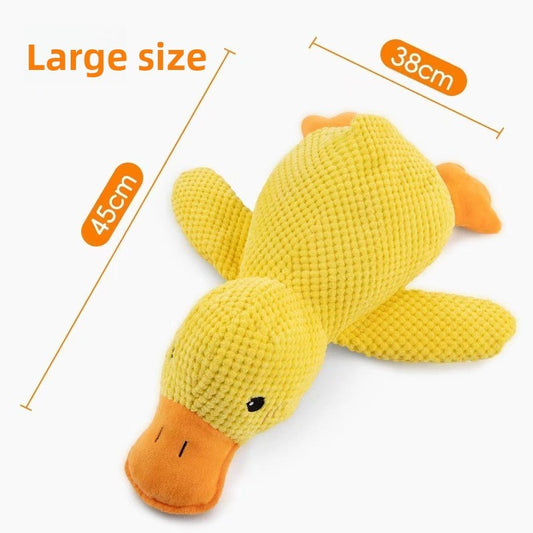 Coisas para Cães Acessórios para Cães Suprimentos para Cães Brinquedo de Pelúcia Calmante de Pato com Apito Durável Companheiro de Sono para Filhotes Presente de Luxo para Pets