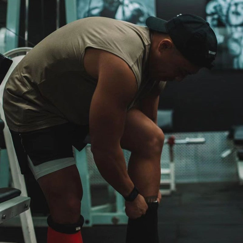 NEW Summer Fitness Sports Tank Top Men Breathable Loose Mesh Training Sleeveless T-shirt Quick Drying vest male Fitness Clothing