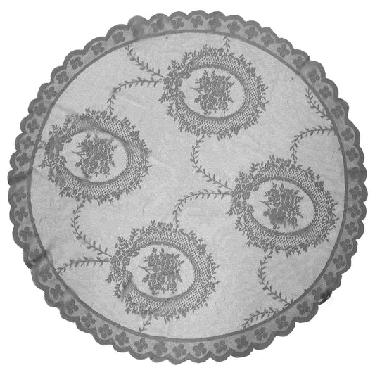 Lace Round Tablecloth Picnic Cover Outdoor Cloths Embroidered Floral Protector Wedding Vintage