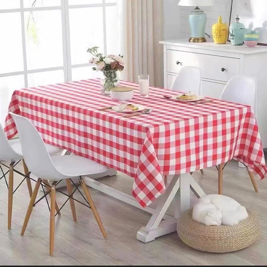 Christmas Checkered Square Tablecloth Kitchen, Wedding Party, Holiday Dining Table Decoration Tablecloth