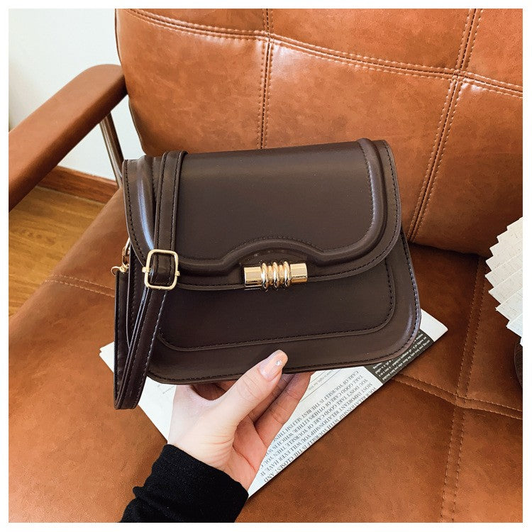 Latest Retro Crossbody Bag for Women High End Fashion Saddle Shoulder Handbag Unique Design