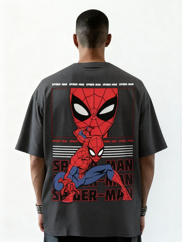 Unisex Marvel Spider-Man Oversized Graphic T Shirt Men Women Short Sleeve Tee Superhero Print Streetwear Casual Tops Summer New