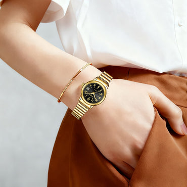 SUNKTA elegant Women's Watch 12/24 waterproof calendar women's quartz wrist watch fashion ladies vintage watches reloj de mujer