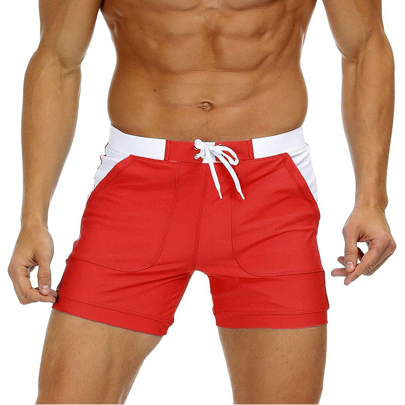 MAGCOMSEN Men's Swimwear Shorts Summer Quick Dry Swimming Trunks Surf Board Shorts Boxer Briefs Swimsuit Beach Sunbathing Shorts