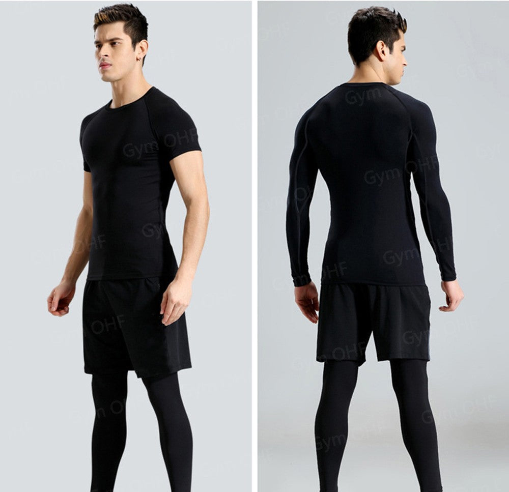 Thermal Man Underwear Set Spi/Der Compression T Shirt Leggings Yoga Sets Fitness