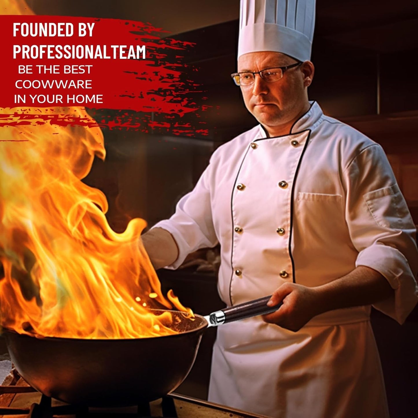 Flat Bottom Wok Pan 32cm Skillet Iron Stir Fry Pans Non-stick Cooking Pan for Electric Induction Cooktops Woks