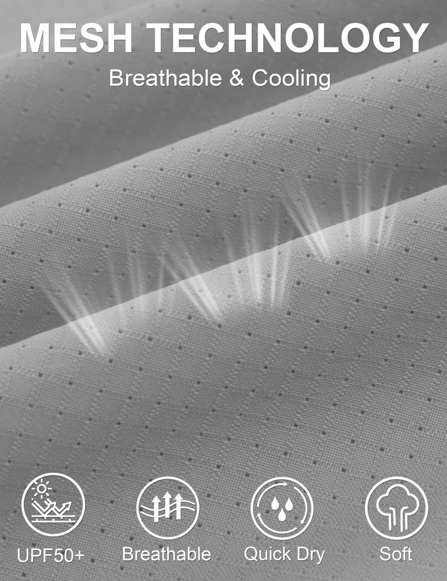 TACVASEN UV Block Fishing Shirts Mens Sun Protection Quick Dry Long Sleeve Shirts Mesh Breathable Hiking Cargo Shirts Work Shirt