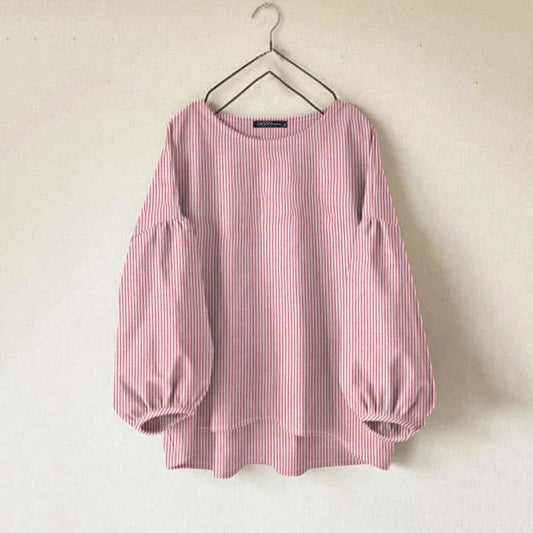 ZANZEA Fashion Striped Work OL Blouse Women Casual O Neck Long Sleeve Loose Shirt Stylish Blusas Vintage Chemise Autumn Tops