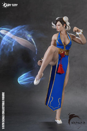 1/6 Scale Chun Li Action Figure P023 - Fighting Goddess with Movable Eyes 12'' Female Soldier Body Model Toy in Stock