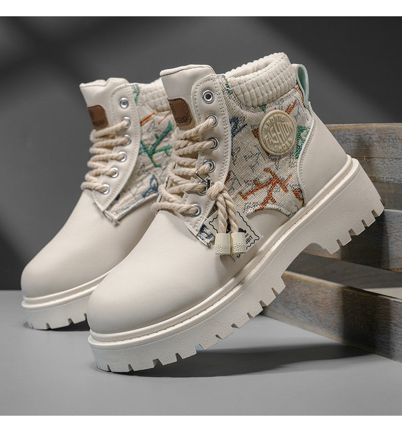 Men's boots four season classic big head casual boots soft sole non-slip breathable Joker high-top outdoor comfort tooling boots