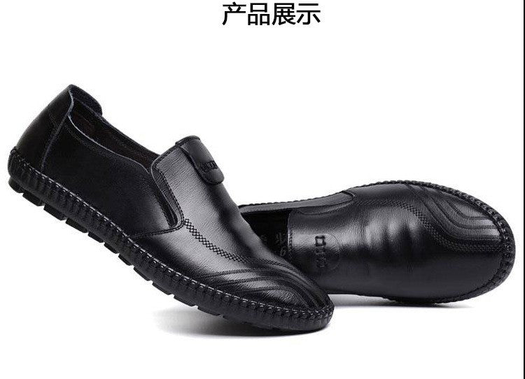 2024 Autumn Casual Men's Shoes Versatile soft leather footwear Fashion comfortable loafers male breathable new flat Zapatos