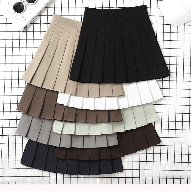 Brown Skirt Ladies 2022 Summer Clothes Women's High Waist Harajuku Korean Style