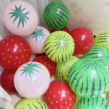 20/50pcs Strawberry Balloons Watermelon Fruit Birthday Party Summer Beach Hawaiian Party Decoration Chlidren Kid Birthday Globos