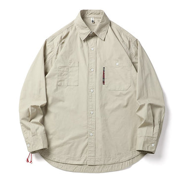 Oversize Cargo Shirts Men Japanese Streetwear Vintage Fashion Loose Casual Long Sleeve Cityboy Pure Cotton Button Shirts Blouses