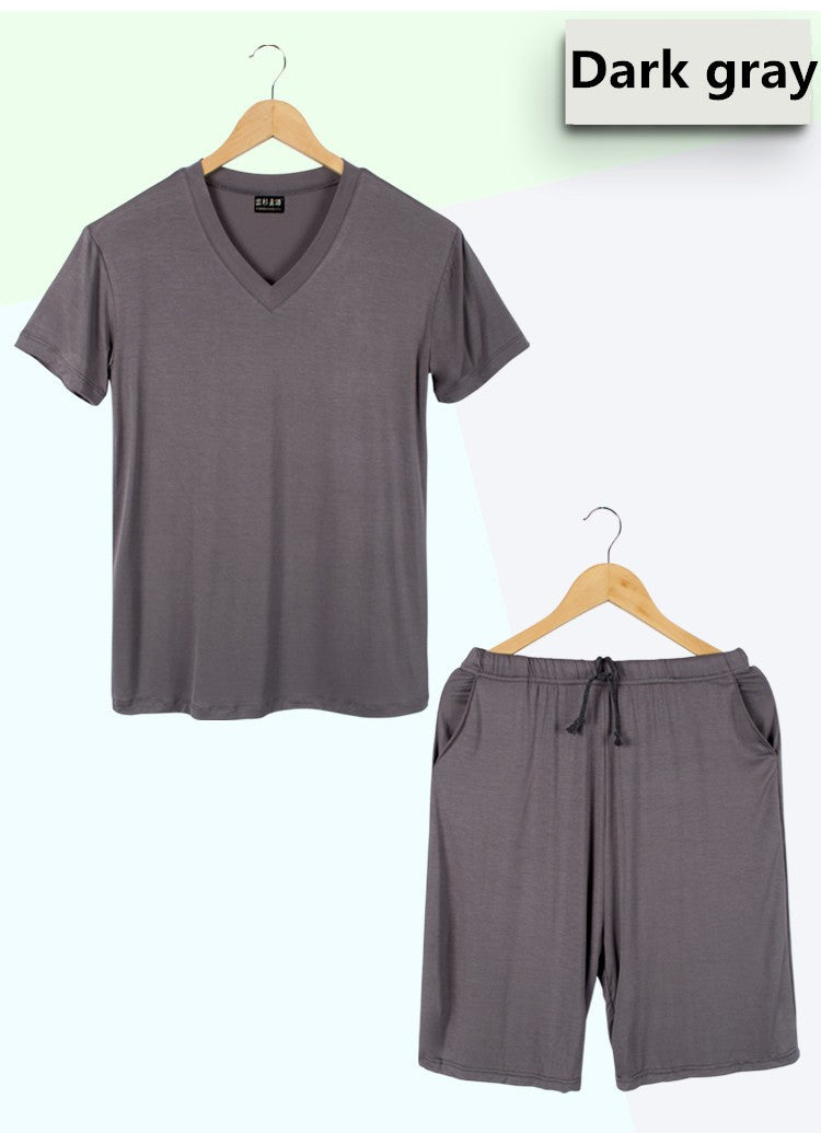 Summer Sleep Pajama Sets Nightwear Soft Modal Sleepwear Plus Size 5XL 6XL Lounge Wear Short Sleeve Cool Sleep Tops with Shorts